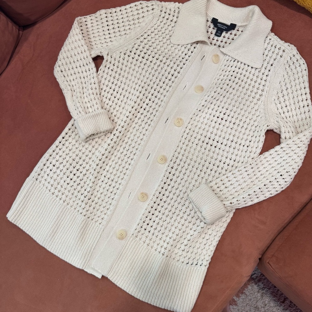 Women's Cream Sweater Cardigan Lauren Conrad